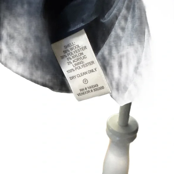 Chadwicks Navy, Teal, and Gray Wool-Blend Plaid Pencil Skirt - Picture 3 of 4